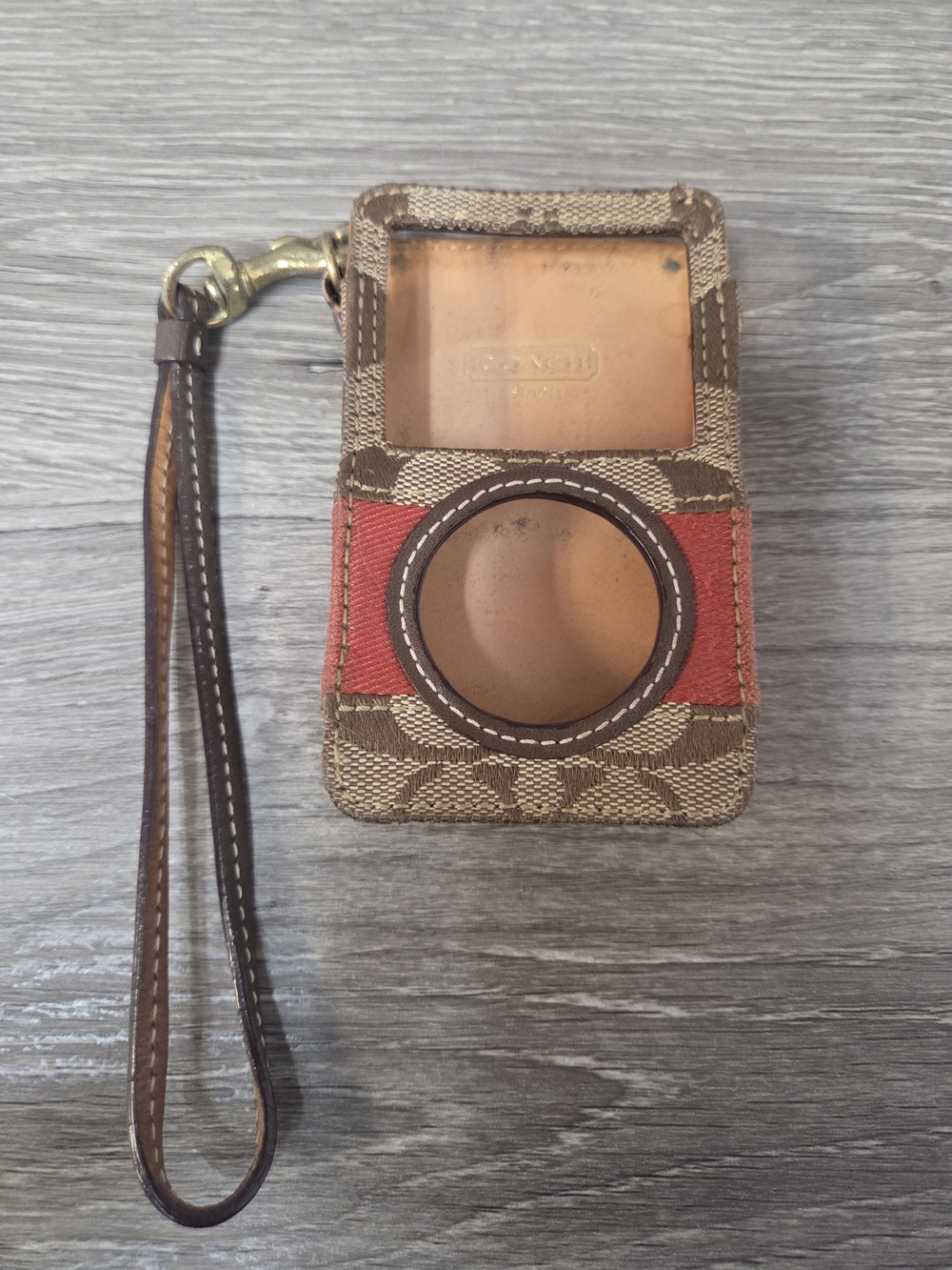 Coach Y2k Canvas Ipod Wristlet